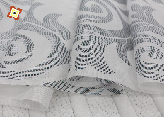 100 % Polyester, 100 g/m², bedruckter Matratzen-Strickstoff