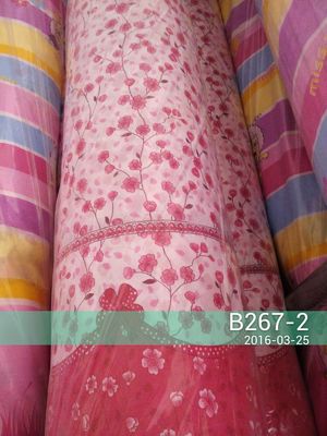 Falten-beständiges 40gsm gesponnenes Druckgewebe mit Blumen gedruckt