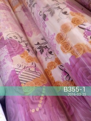 Falten-beständiges 40gsm gesponnenes Druckgewebe mit Blumen gedruckt
