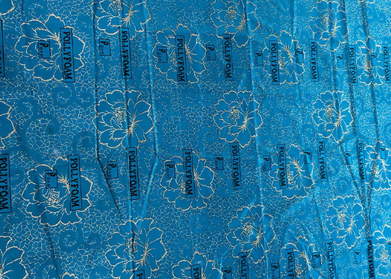 240cm Polyester-Verzerrungs-Maschenware-druckte blaues wasserdichtes Goldpulver
