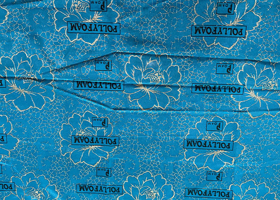 240cm Polyester-Verzerrungs-Maschenware-druckte blaues wasserdichtes Goldpulver