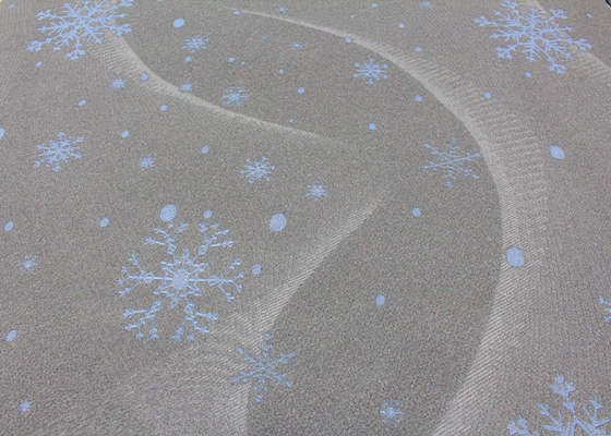 strickte feiner Jacquardwebstuhl 100% des Polyester Matratzengewebe-Schneeflockenmuster