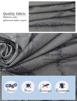 Gewebe-Leinen-Gray Polyester Knitted Jacquard Protective-Gewebe der Matratzen-260gsm steppendes