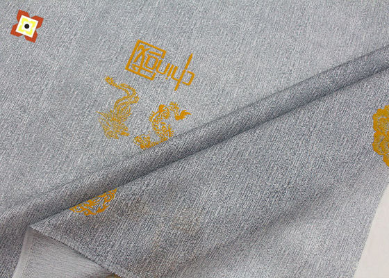 Strickte Polyester-Matratzen-Gewebe-Verzerrung 100% Druckgoldpulver-Stoff