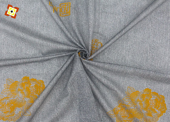 Strickte Polyester-Matratzen-Gewebe-Verzerrung 100% Druckgoldpulver-Stoff